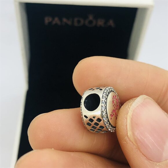 ✨🔥Pandora Breast Cancer Ribbon of Strength Dangle Charm Hope Bead Pendant - Picture 4 of 6